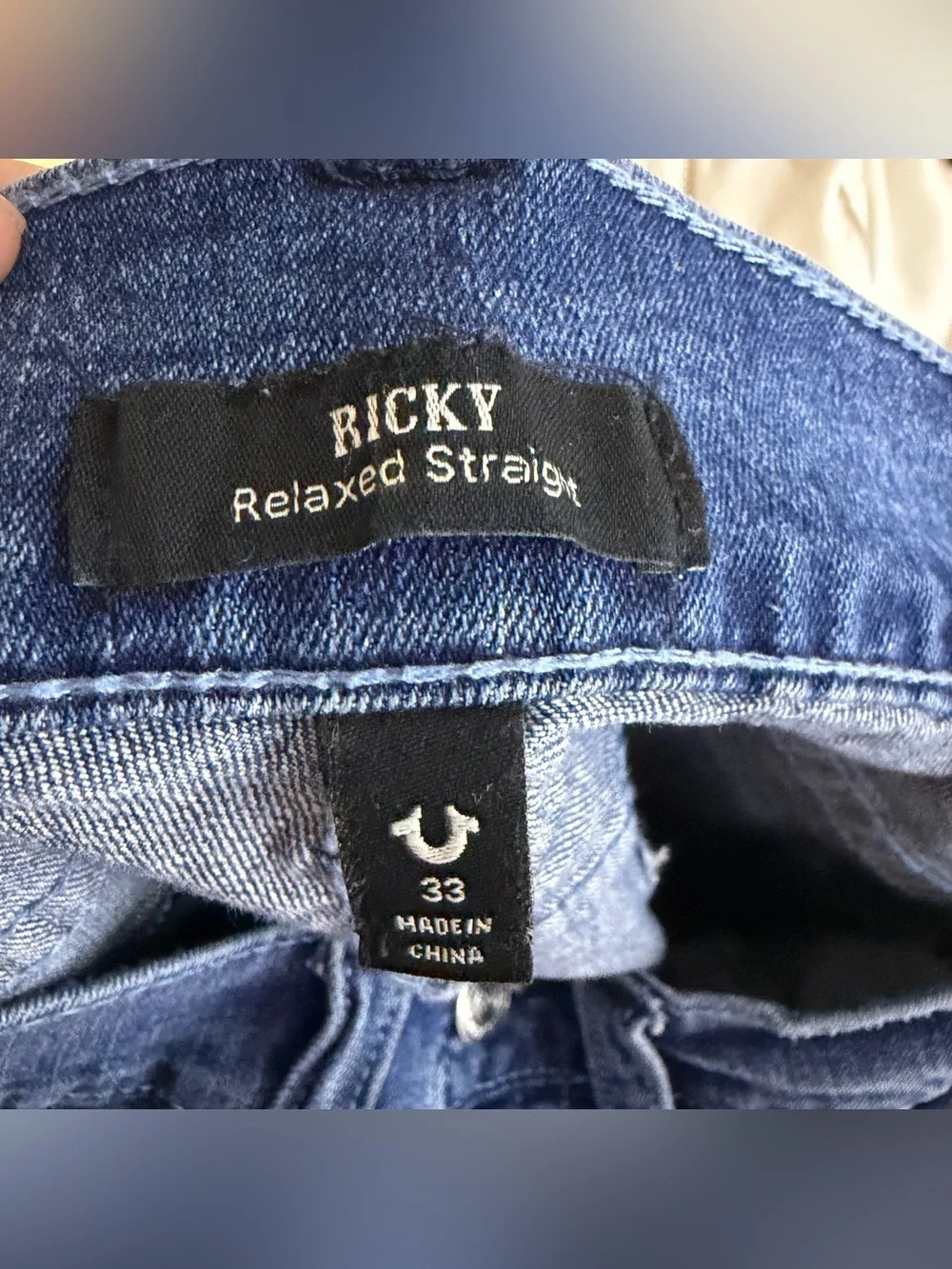 True religion Ricky relaxed straight jeans size 33